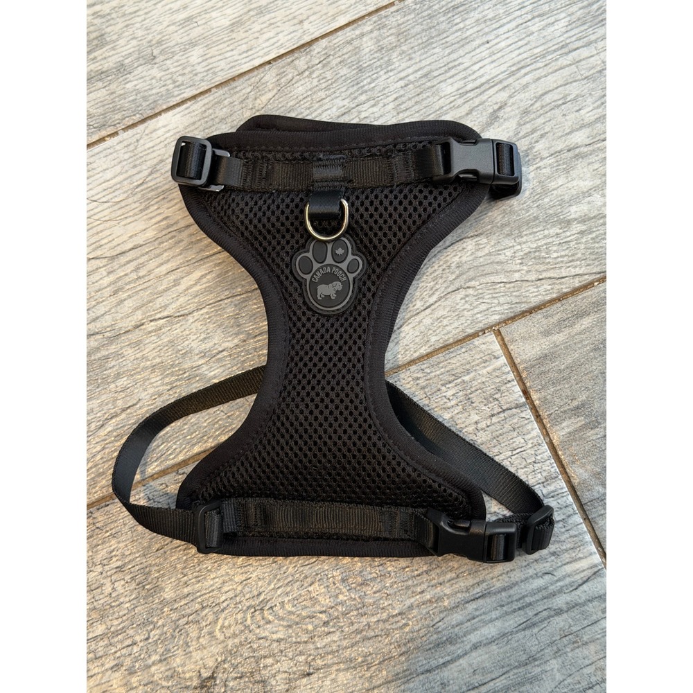 Canada Pooch Dog Harness Small Black Adjustable Mesh Padded CP01267 Pet Gear